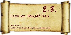 Eichler Benjámin névjegykártya